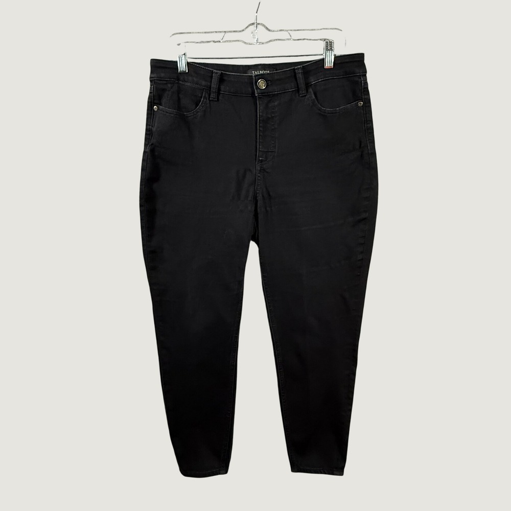 Talbots Flawless Five Pocket Petites Black Jeggings Women's 14P Stretch Jeans